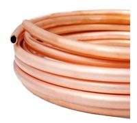 Tube en cuivre enroulé, Bobine de tube en cuivre rouge T2 à 99,9% pureté, 2 mètres diamètre et 16 mm hauteur, for le soudage climatisation(OD 10 x T 1.5mm)