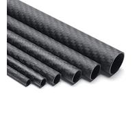 Tube en fibre de carbone de 500 mm de 5 mm à 20 mm enroulé - Brillant 3K (A)