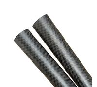 Tube en fibre de carbone, Tige creuse de tube fibre carbone 3K, plaine mate haute dureté découpable for drone quadrirotor longueur 500 mm 2 pièces(28Mm*24Mm)