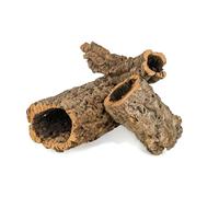 Tube en liège Happet - Écorce naturelle de chêne-liège - Accessoire d'escalade pour reptiles, invertébrés et petits mammifères, polyvalent et esthétique pour terrariums et volières (10-15 cm x 20 cm)