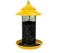 Tube en maille métallique avec plateau pour oiseaux sauvages, jardin, patio, balcon, porche arbre et observation depuis la fenêtre