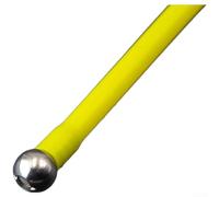 Tube en mousse d'acier inoxydable revêtu de silicone avec mécanisme de contrôle de boule de gravité et maille filtrante dense non obstruante pour pailles de boisson (tube jaune)