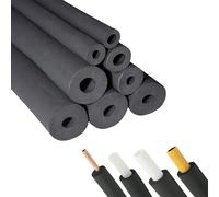 Tube en Mousse Noire Imperméable À l'eau Manchon d'isolation Tuyaux Calorifuges Anti-Gel et Calorifuge 6mm 13mm 16mm 20mm 25mm 32mm 43mm 50mm 63mm 76mm 90mm 110mm pour L'hiver Extérieur Spigot 1PCS