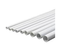 Tube en plastique PVC blanc, longueur 500mm, diamètre extérieur 5mm ~ 24mm, 2/4/6 pièces(8x10mm 4pcs)