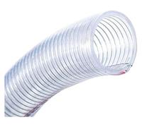 Tube en PVC flexible en fil d'acier, Tuyau de pompe en fil d'acier Transparent for systèmes hydrauliques à eau, longueur 1M, diamètre extérieur 100mm avec différentes épaisseurs paroi(100mm x 5mm)