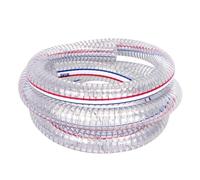tube en PVC renforcé d'acier, Tuyau en acier, fil PVC, huile, plastique, tuyau transparent, pompe à eau, tube flexible, drain élastique(25x31mm)