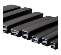 Tube En Silicone Noir For Néon LED - Diffuseur Encastré Flexible, Étanche For Circuit Imprimé 8/10/15mm, Longueur 1/2/3/4/5m - Compatible Avec Ruban De Plafond (LED Non Incluses)(15x10mm,4meters)