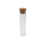 Tube en verre à essai avec bouchon liège 2.5 x 10cm .