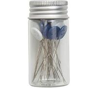 Tube en verre de 30 épingles à tête plastique - Collection fleurs bleues - Hobby Gift(...) - Bleu