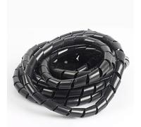Tube enrouleur spiralé pour câbles, Organiseur de câbles en spirale qualité supérieure - 1 tuyau d'enroulement fil PE noir for 4 mm à 20(16mm)