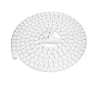 Tube Enveloppe en Spirale, Manchon de Protection Recouvert de Cordon Flexible, Manchon de Gestion de Fil de Câble de Tuyau pour Bureau, Manchon de Câble Gaine Kit(Blanc 3,0m*16mm)