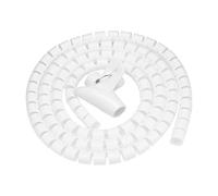 Tube Enveloppe en Spirale, Manchon de Protection Recouvert de Cordon Flexible, Manchon de Gestion de Fil de Câble de Tuyau pour Bureau, Manchon de Câble Gaine Kit(Blanc 1,5m*16mm)