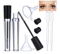 Tube et Baguette de Mascara Vide 2pc 8ml Tube Mascara Vide et Brosse pour Cils Pipette De Transfert Entonnoirs pour Huile de Ricin Bouteille Rechargeable pour Ricin Maquillage Brosse Cils Conteneurs