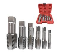 Tube filetage outil de réparation tarauds 6pcs set 1in 3/4in 1/2in 3/8in 1/4in 1/8in Kit d’outils de taraudage de filetage en acier pour tuyau en PVC