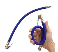 Tube gonflable avec mandrin en zinc et tuyau en caoutchouc de 370 mm compatible avec compresseur de pneu de voiture et compresseurs d'air et facile à ranger (noir, 9,5 mm)