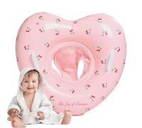 Tube gonflable, bague de natation, Anneau de piscine en forme de cœur portable gonflable avec poignées, Baby Swim Tube Blow Up Water Play Accessoire pour l'âge de 6 mois et plus pour les filles garçon