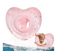 Tube gonflable portable en forme de cœur avec poignées, 27 cm, adorable tube de natation gonflable pour bébé à partir de 6 mois, accessoire de jeu d'eau pour la plage
