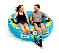 Tube Gonflable remorquable pour Sports Nautiques - Rafeau de remorquage pour Deux Personnes, Bateaux gonflables/Tubes/remorquables avec Deux sièges, vessie en PVC, Coussinet en Mousse, poignées en