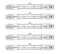 Tube halogène ECO HaloLine, culot R7S, lampe tube halogène T3, 230V, 80W=100W, 78mm, blanc chaud - 2800K (5 pièces)