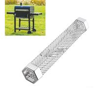 Tube hexagonal en acier inoxydable de 30,5 cm pour barbecue à granulés pour copeaux de bois sur grils électriques à gaz, accessoire de boîte pour cuisine en plein air