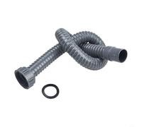 Tube inférieur d'évier flexible gris avec joint de 45/55 mm, tuyau de vidange rétractable en PVC pour une installation facile dans la salle de bain ou la buanderie, 1 m de long