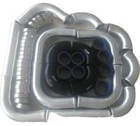 Tube Intercooler, matériau aluminium, 64mm de diamètre, compatibilité universelle, kit d'installation complet