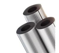 Tube isolant autocollant en mousse - 16-114 mm Film d'aluminium pour protection contre le gel hivernal Idéal pour chauffe-eau, arroseur et tuyaux d'extérieur (27 mm x 50 m)