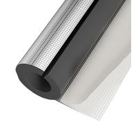 Tube isolant en mousse for tuyaux 16-219 mm | Feuille PE/aluminium prédécoupée et auto-adhésive for chauffage, plomberie extérieure, CVC et applications industrielles(34x30mm/0.95m)