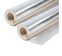 Tube isolant en mousse pour tuyaux en aluminium, Isolation de tuyaux en papier d'aluminium auto-adhésif pré-fendu, plusieurs tailles(ID34MM/TH30MM)