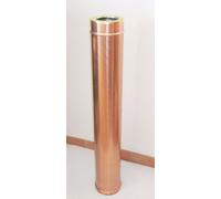 Tube isolé à double paroi extérieure en cuivre pour cheminée - diamètre intérieur 150 / extérieur 200 mm - longueur 50 cm