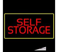 Tube LED néon rectangulaire rouge auto-entreposage jaune fait à la main panneau d'art panneau néon pour décoration murale PVC 35,6 x 43,2 cm