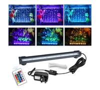 Tube LED RVB à bulles d'air pour aquarium, 16 couleurs, 4 modes, télécommande IP68 submersible (18 cm)