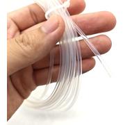 Tube lisse Tube thermorétractable en PTFE, 1 mètre, 0.5mm à 15mm de diamètre 1.7:1, haute température 260 ℃, gaine de manchon de câble enroulé Moins de friction(0.5mm)