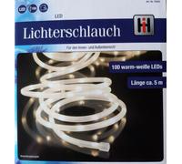 Tube lumineux avec 100 LED Miro blanc chaud pour l'intérieur et l'extérieur 5m