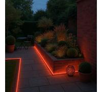 Tuyau d'éclairage décoratif LED rouge 1.5m prise de ligne d'alimentation éclairage extérieur longueur 9m