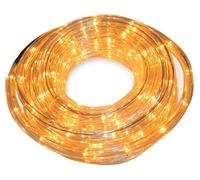 Tube lumineux flexible LED chaud 50 m IP44, 24 V, 10 W par mètre, matériau flexible, adapté pour l'intérieur et l'extérieur, conçu pour : décoration et ambiance