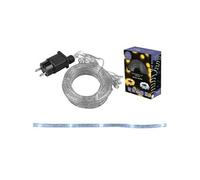 Tube lumineux Moon in the Room ML53SZ Cordon décoratif 72 LED 3,6m avec paillettes argent blanc froid IP44 Blanc