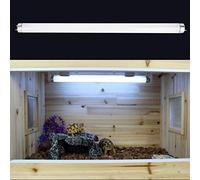 Tube Lumineux UVB pour Reptiles, Lampe Chauffante Longue Durée pour éclairage de Reptiles UVB pour Animaux de Compagnie, Blanc 45x2,5 Cm (5.0)