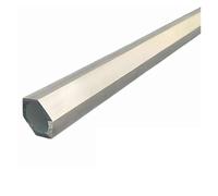 Tube métallique, Tube en alliage d'aluminium 6063T5, hexagone extérieur, cercle intérieur, manchon télescopique, tige creuse hexagonale aluminium, côté opposé, 5, 6, 7, 8 mm(245MM-24X14MM)