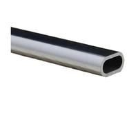 Tube métallique, Tube télescopique plat ovale en aluminium 6061T6, manchon de haute dureté, diamètre extérieur 17, 20, 25, 26, 30, 36, 40 mm, 1 pièce(50CMX4-30X15X1.5MM)