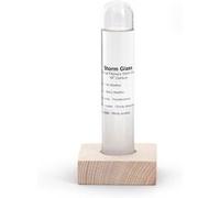 Kikkerland Tube météo tempête ST71 - Verre transparent, socle hêtre naturel