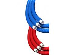 Tube multicouche PE-RT Tita-fix Ø16 mm avec gaine en polypropylène bleu - 50 mètres RBM
