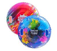 Tube Neige Gonflable | Luge neiges Gonflable Robuste | Luge neiges gonflables Portable avec poignées | Jouets Neige Cercle Ski d'hiver Plein air résistants l'usure pour Enfant et Adultes