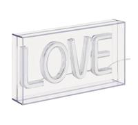 Tube néon à poser led ""Love"" rose L 23cm