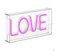 Atmosphera Créateur d'intérieur - Lampe Néon LED à Poser "Love" 23cm Rose Rose G