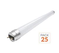 Tube Néon LED T8 60cm 9W Haut rendement - Pack de 25 - Blanc Neutre 4000K - 5500K
