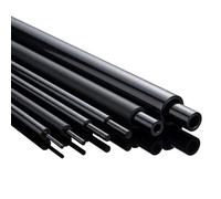 Tube noir en fibre de verre GFRP de 1 m, tuyau rond isolé résistant à la chaleur for un support structurel extérieur robuste(10x8mm 5Pcs)