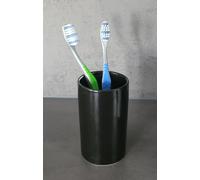 Tube Noir Tasse de Brosse à Dents Gobelet Porte-Brosse Grès