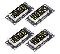 Tube numérique à affichage LED décimal, module d'affichage de segment LED, 4 tubes numériques à 4 chiffres et 7 segments de 0,36 pouces avec 4 en-têtes à broches (Jaune MRA110C)