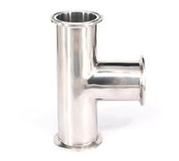 Tube O/D 38mm Tri Clamp 1.5" Ferrule O/D 50.5mm Tee 304 Stainless Steel Connector Pipe Fitting